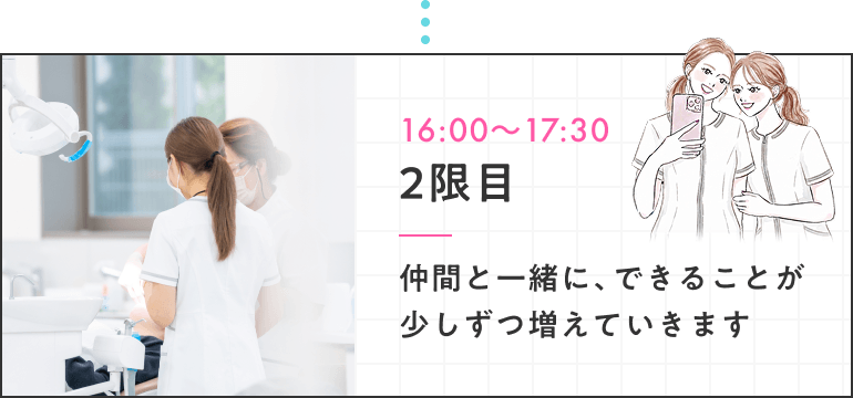 16:00〜17:30 2限目 仲間と一緒に、できることが少しずつ増えていく